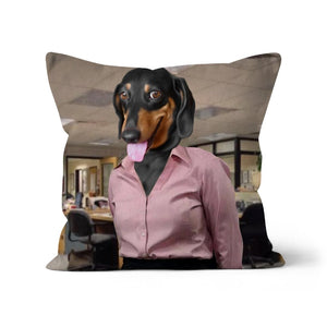 The Pam (The Office Inspired): Custom Pet Pillow - Paw & Glory - Dog Portraits - Pet Portraits