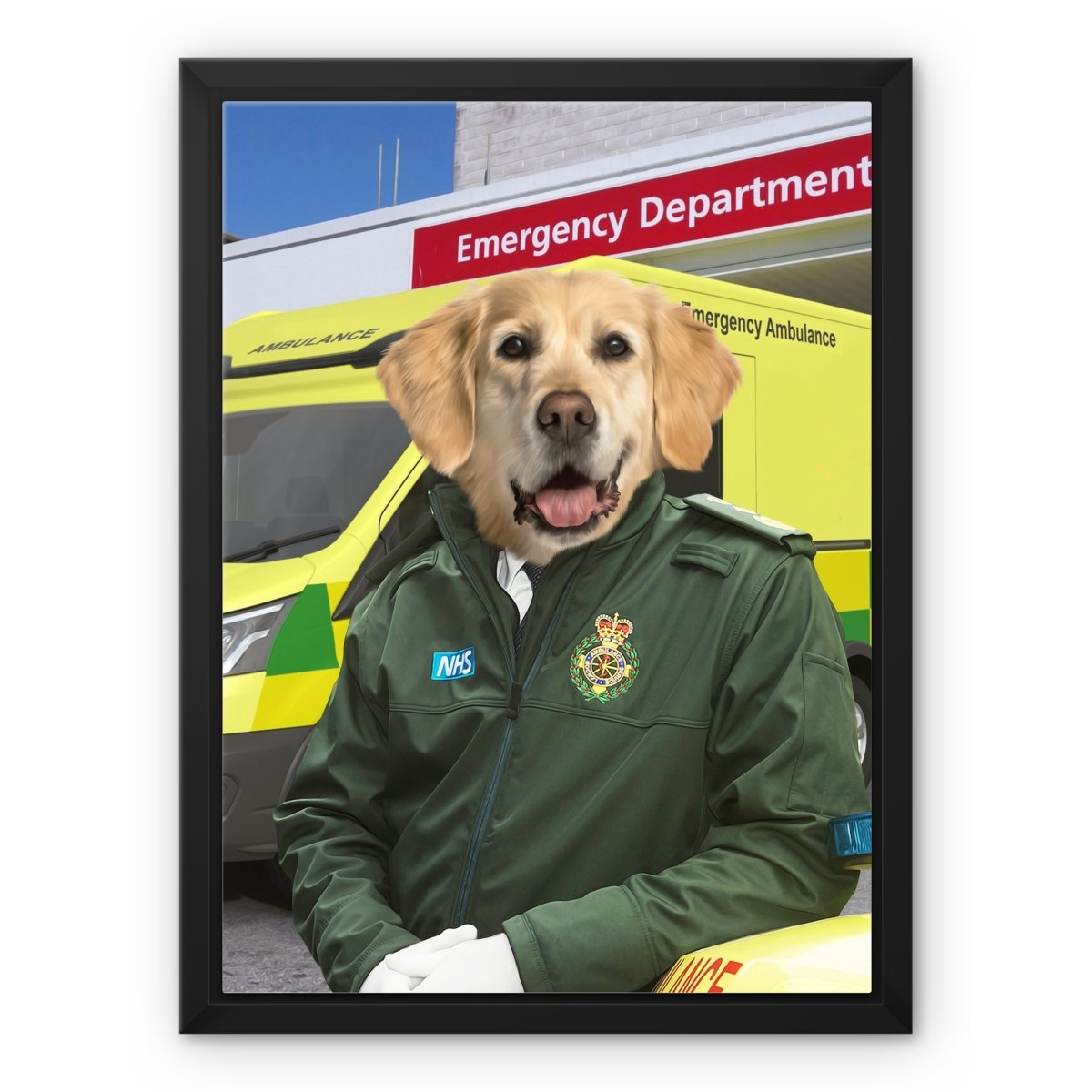 The Paramedic: Custom Pet Canvas - Paw & Glory - Dog Portraits - Pet Portraits