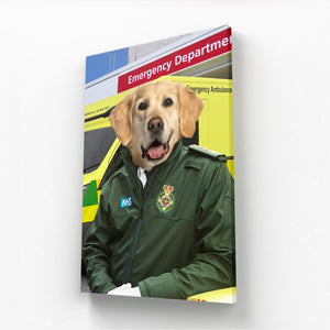 The Paramedic: Custom Pet Canvas - Paw & Glory - Dog Portraits - Pet Portraits