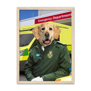 The Paramedic: Custom Pet Portrait - Paw & Glory - Dog Portraits - Pet Portraits