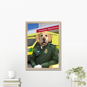 The Paramedic: Custom Pet Portrait - Paw & Glory - Dog Portraits - Pet Portraits