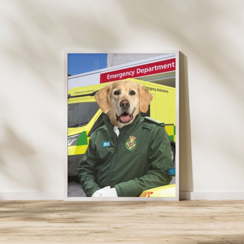 The Paramedic: Custom Pet Portrait - Paw & Glory - Dog Portraits - Pet Portraits