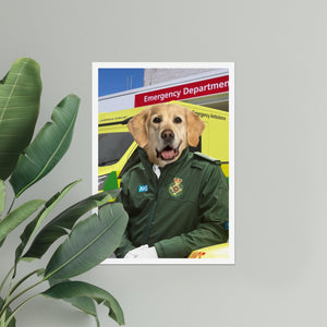 The Paramedic: Custom Pet Poster - Paw & Glory - Dog Portraits - Pet Portraits