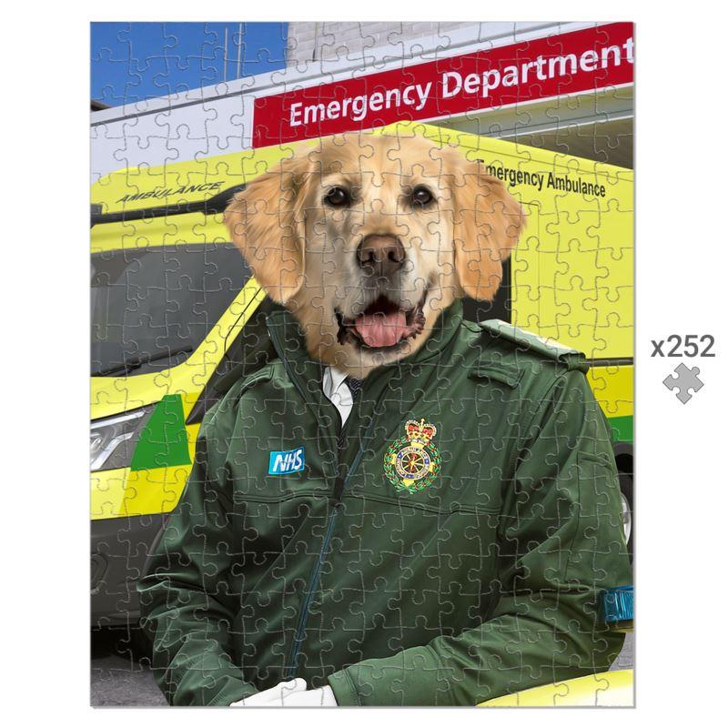 The Paramedic: Custom Pet Puzzle - Paw & Glory - Dog Portraits - Pet Portraits