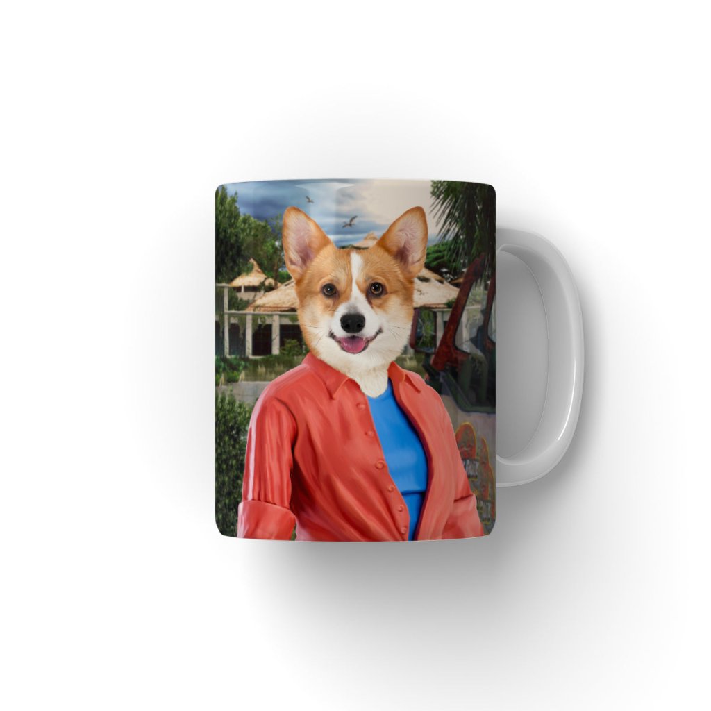 The Pawleobotanis (Jurassic Park Inspired): Custom Pet Coffee Mug - Paw & Glory - Dog Portraits - Pet Portraits