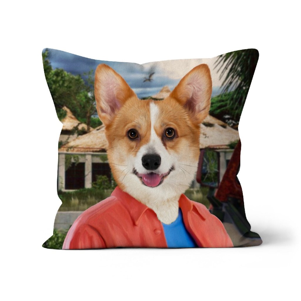 The Pawleobotanis (Jurassic Park Inspired): Custom Pet Pillow - Paw & Glory - Dog Portraits - Pet Portraits