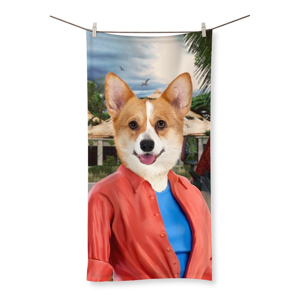 The Pawleobotanis (Jurassic Park Inspired): Custom Pet Towel - Paw & Glory - Dog Portraits - Pet Portraits