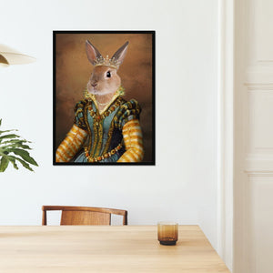 The Pearl Princess: Animal Art Framed Portrait - Paw & Glory - Dog Portraits - Pet Portraits