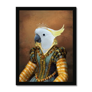 The Pearl Princess: Animal Art Framed Portrait - Paw & Glory - Dog Portraits - Pet Portraits