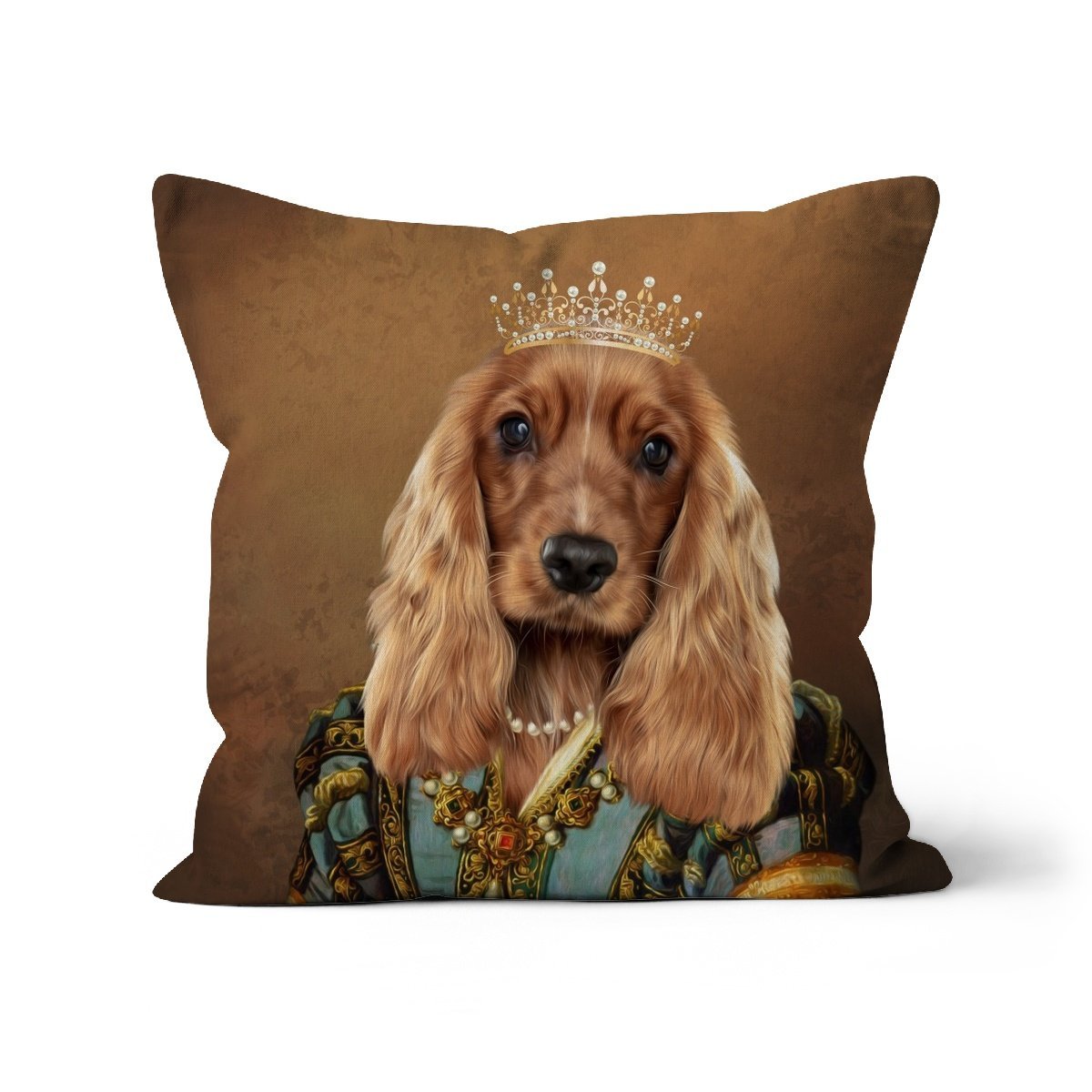 The Pearl Princess: Custom Pet Pillow - Paw & Glory - Dog Portraits - Pet Portraits