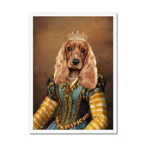 The Pearl Princess: Custom Pet Portrait - Paw & Glory - Dog Portraits - Pet Portraits