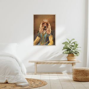 The Pearl Princess: Custom Pet Portrait - Paw & Glory - Dog Portraits - Pet Portraits