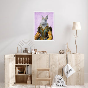 The Pearl Princess: Custom Pet Poster - Paw & Glory - Dog Portraits - Pet Portraits