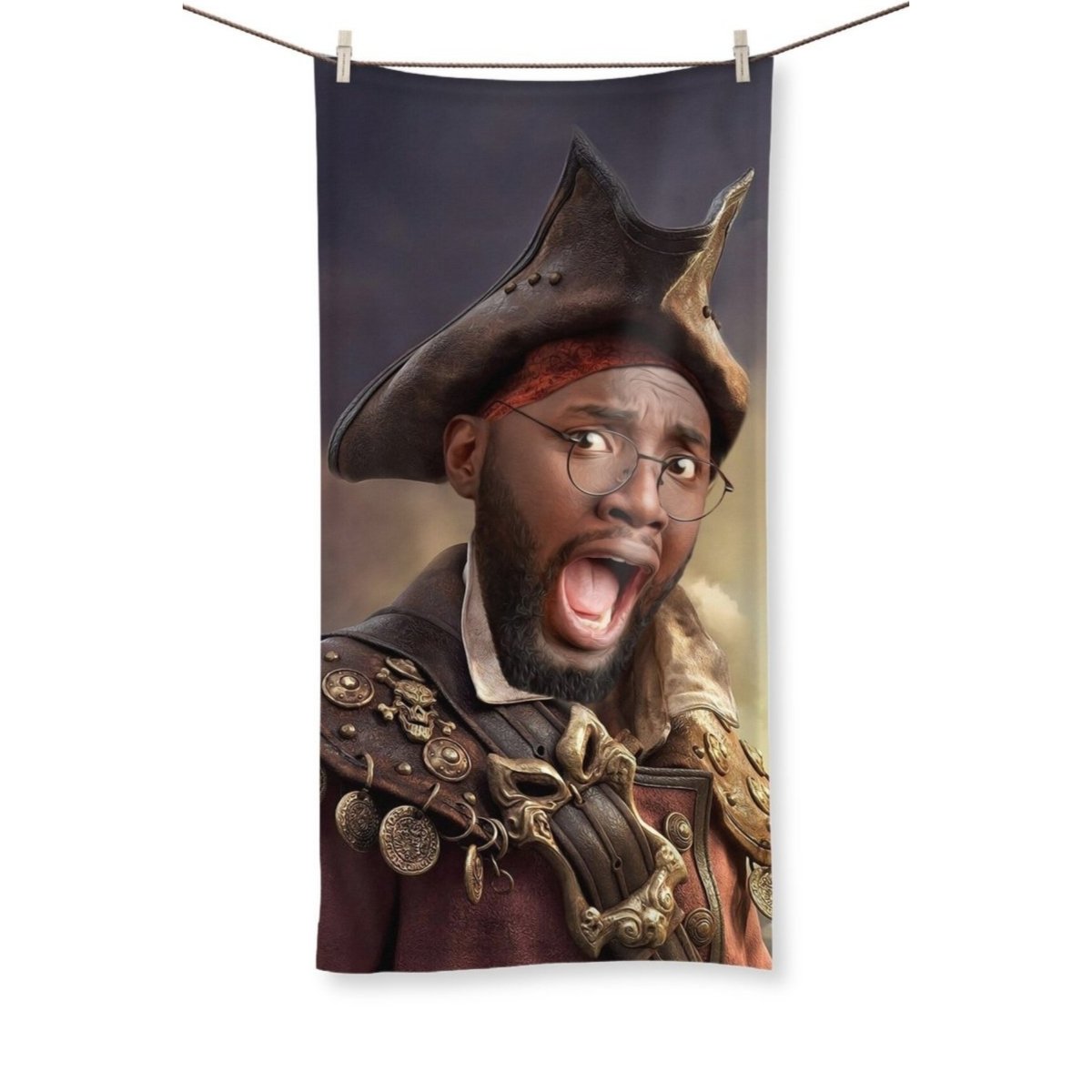 The Pirate: Custom Hooman Towel - Paw & Glory - Dog Portraits - Pet Portraits