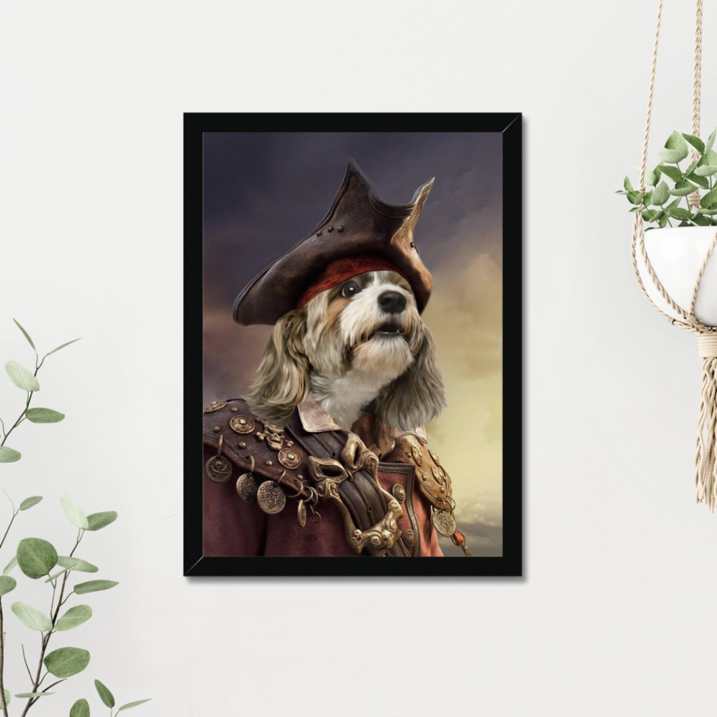 The Pirate: Custom Pet Portrait - Paw & Glory - Dog Portraits - Pet Portraits