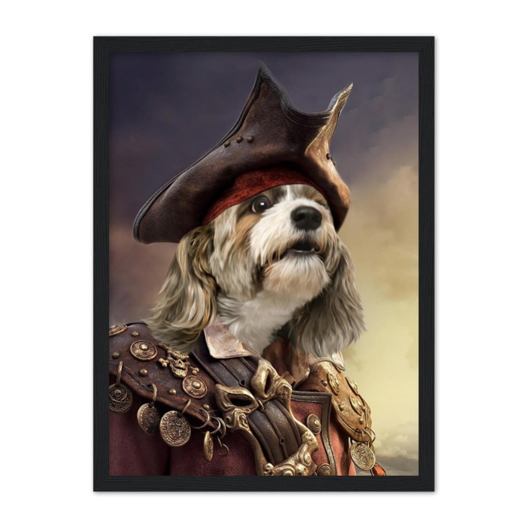 The Pirate: Custom Pet Portrait - Paw & Glory - Dog Portraits - Pet Portraits