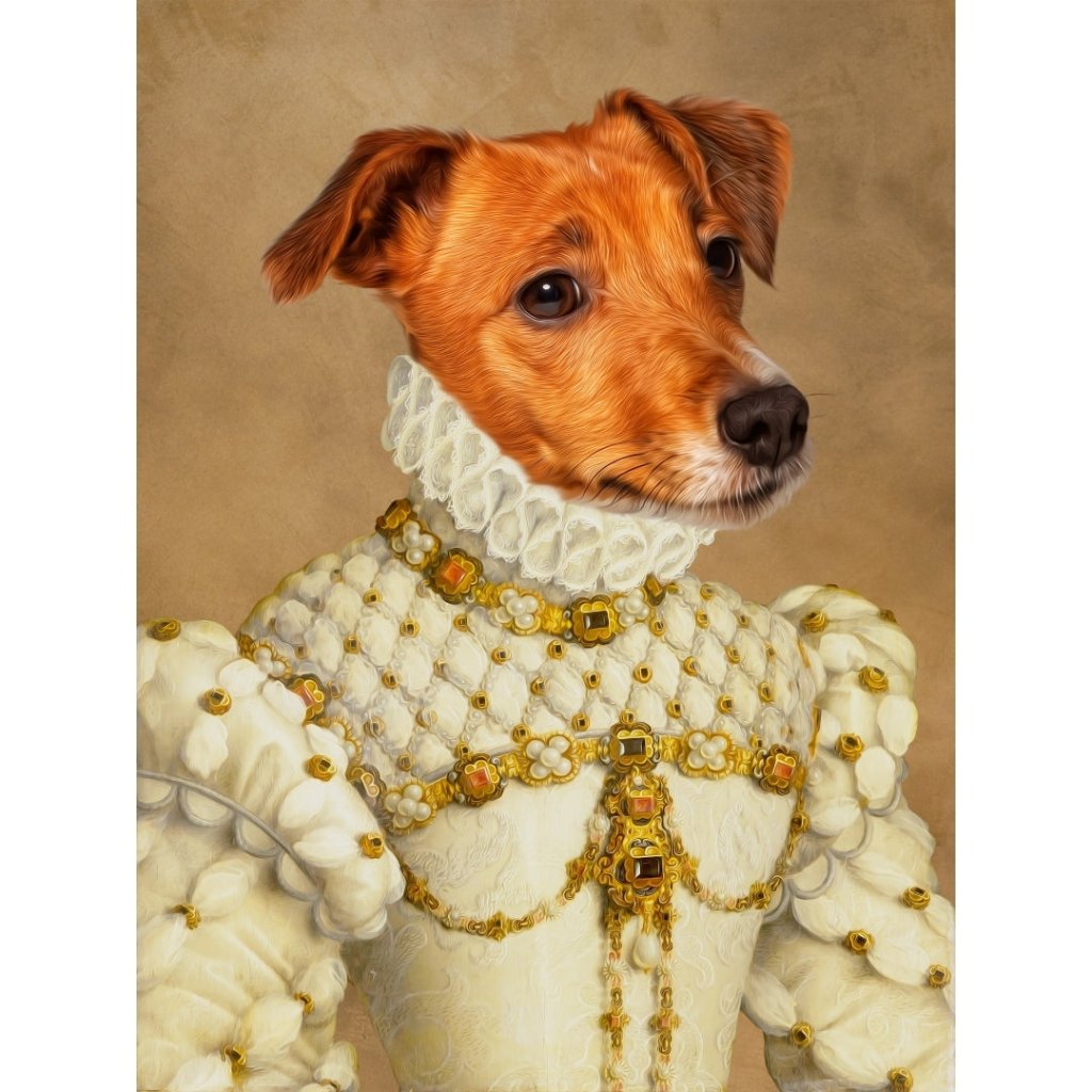 The Princess: Custom Digital Download Pet Portrait - Paw & Glory - Dog Portraits - Pet Portraits