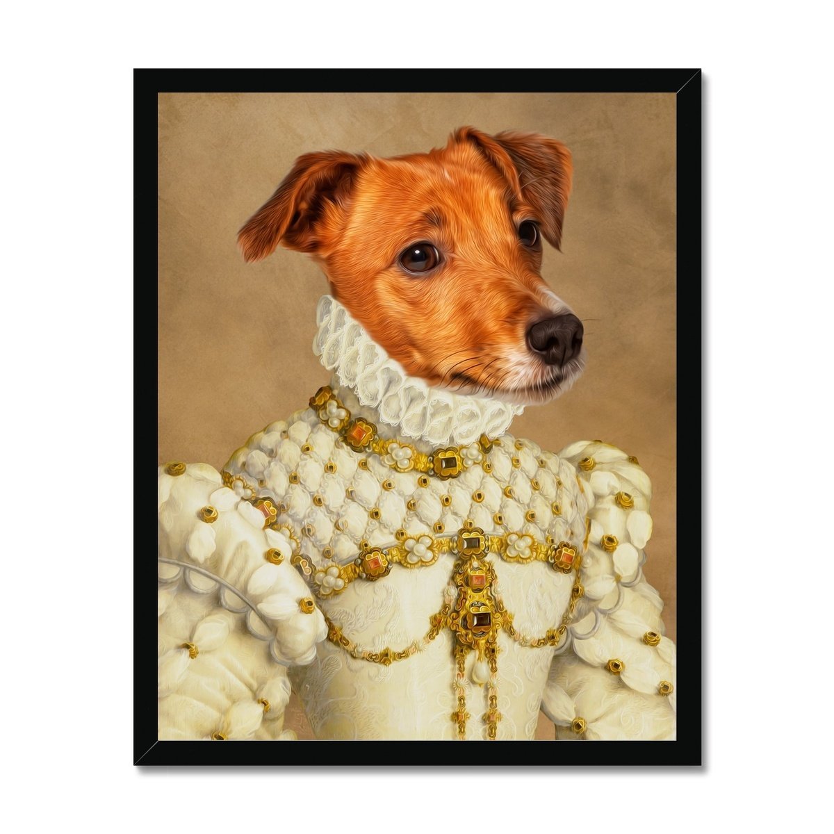 The Princess: Custom Pet Portrait - Paw & Glory - Dog Portraits - Pet Portraits