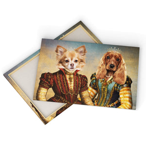 The Princesses: Custom Pet Canvas - Paw & Glory - Dog Portraits - Pet Portraits