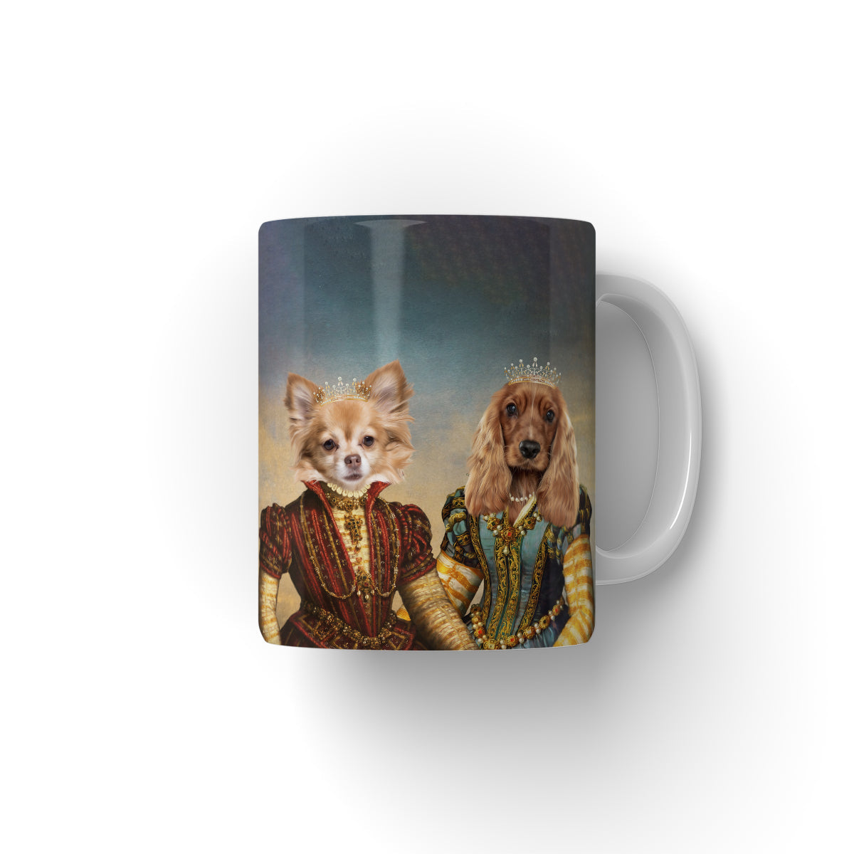 The Princesses: Custom Pet Coffee Mug - Paw & Glory - Dog Portraits - Pet Portraits