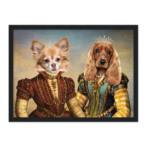 The Princesses: Custom Pet Portrait - Paw & Glory - Dog Portraits - Pet Portraits