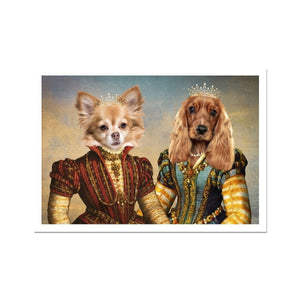 The Princesses: Custom Pet Portrait - Paw & Glory - Dog Portraits - Pet Portraits