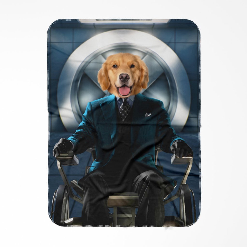 The Professor (X - Men Inspired): Custom Pet Blanket - Paw & Glory - Dog Portraits - Pet Portraits