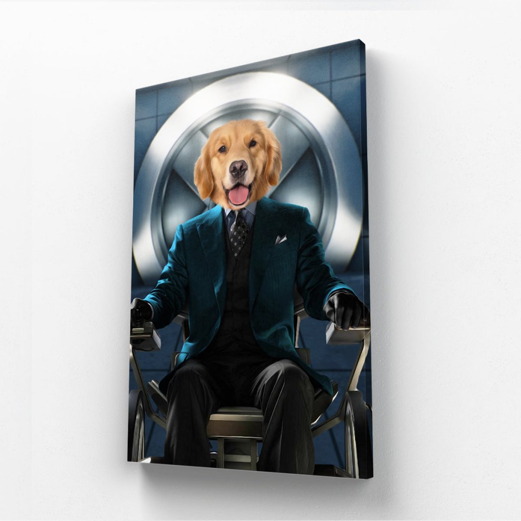 The Professor (X - Men Inspired): Custom Pet Canvas - Paw & Glory - Dog Portraits - Pet Portraits