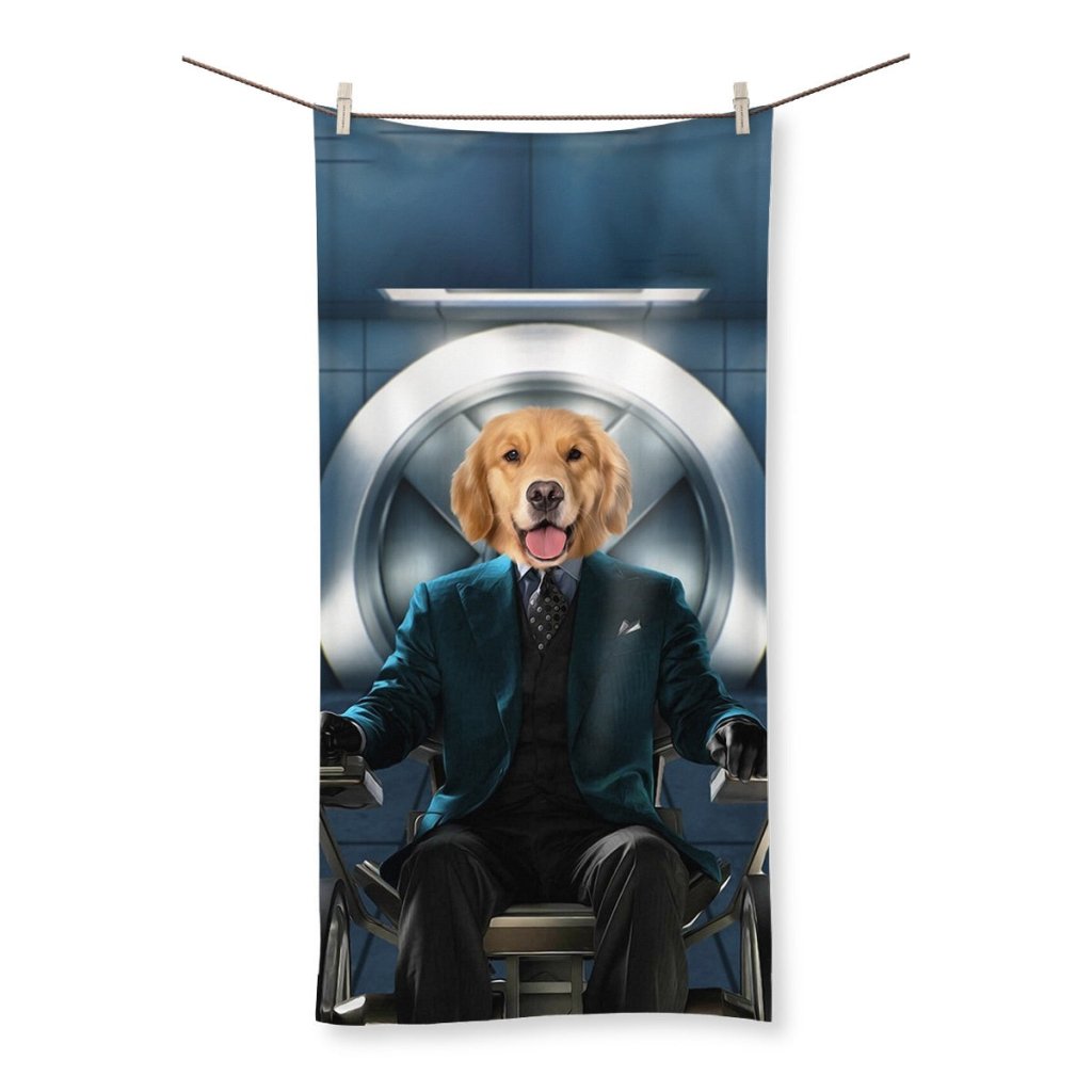 The Professor (X - Men Inspired): Custom Pet Towel - Paw & Glory - Dog Portraits - Pet Portraits