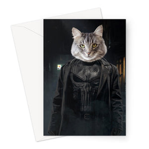 The Punisher: Custom Pet Greeting Card - Paw & Glory - Dog Portraits - Pet Portraits