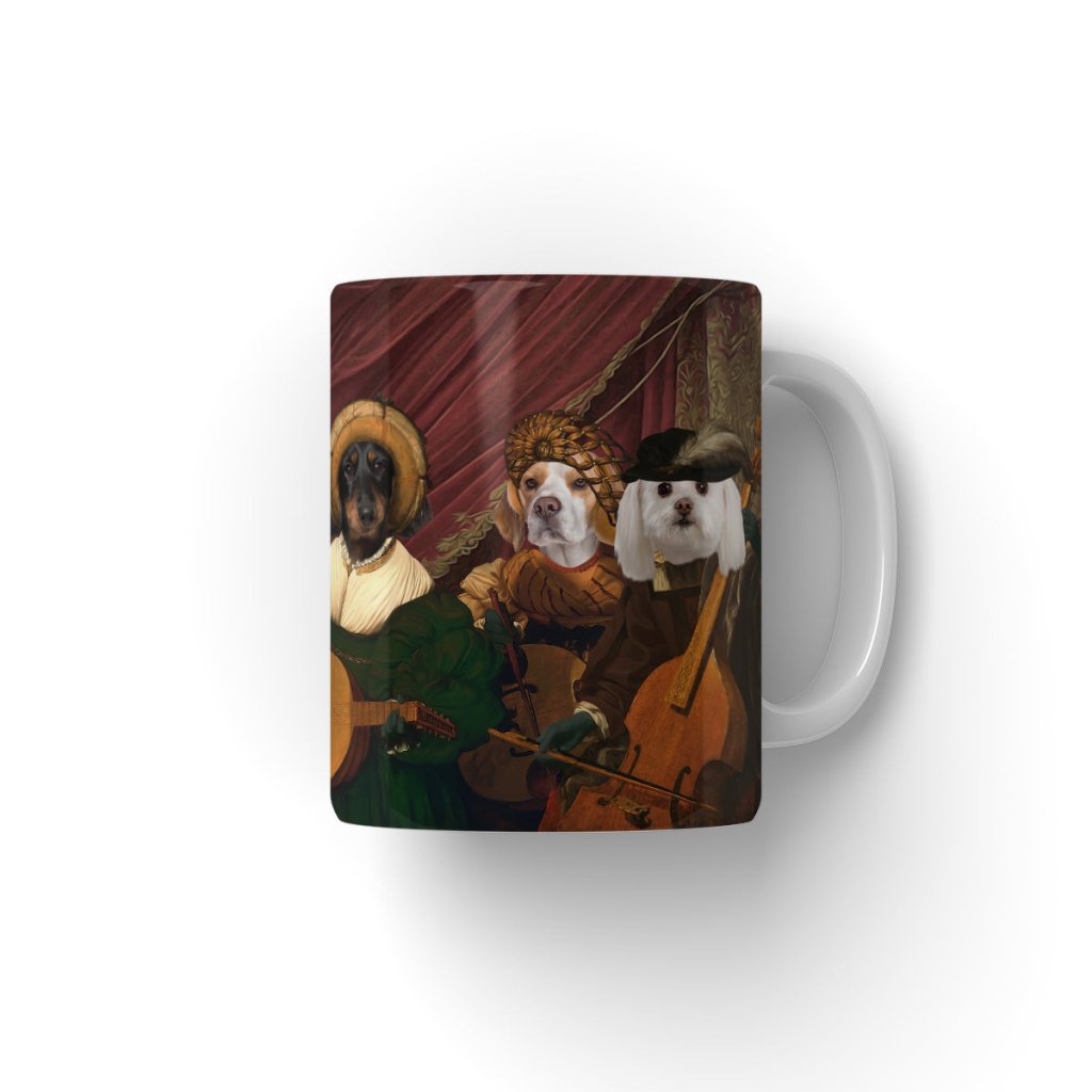 The Quartet: Custom Pet Coffee Mug - Paw & Glory - Dog Portraits - Pet Portraits