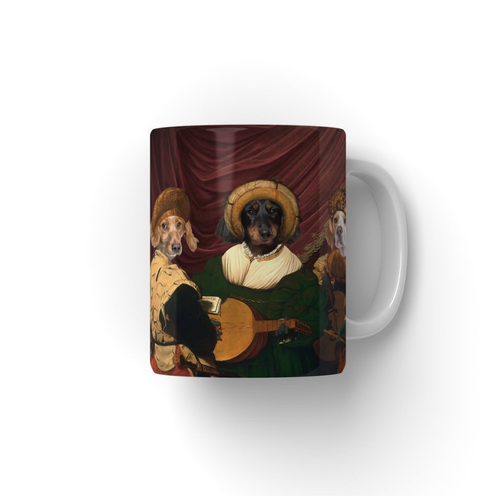 The Quartet: Custom Pet Coffee Mug - Paw & Glory - Dog Portraits - Pet Portraits