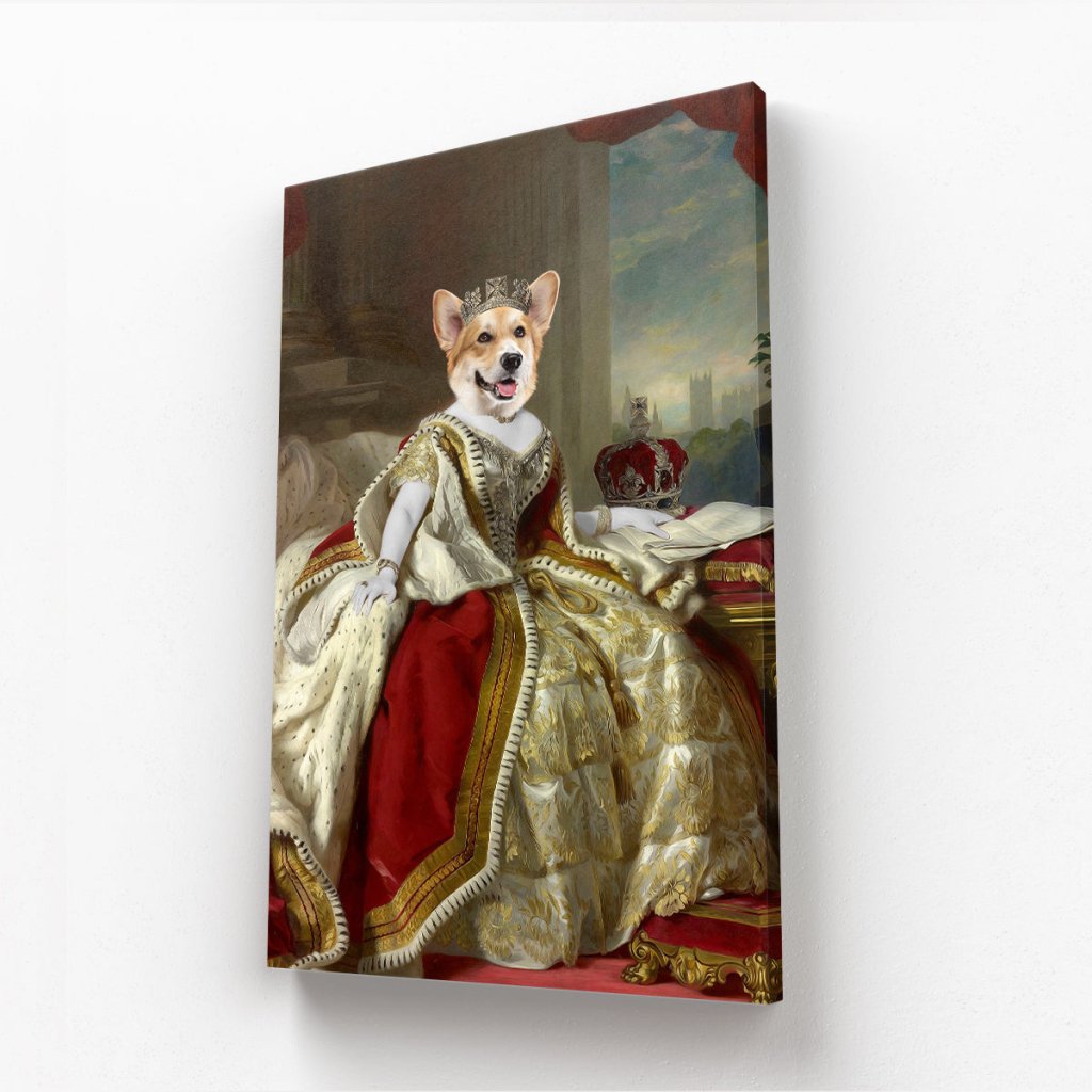 The Queen: Custom Pet Canvas - Paw & Glory - Dog Portraits - Pet Portraits