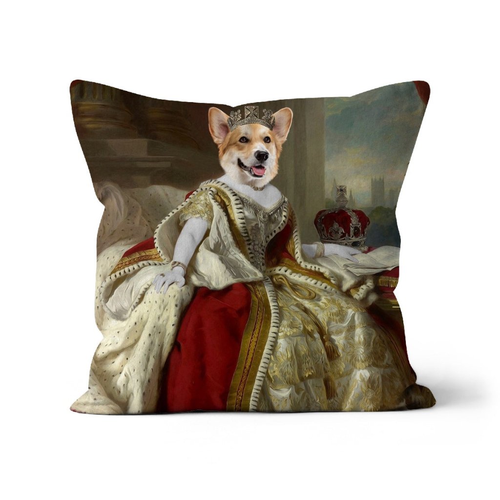 The Queen: Custom Pet Pillow - Paw & Glory - Dog Portraits - Pet Portraits