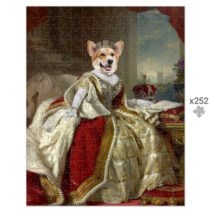 The Queen: Custom Pet Puzzle - Paw & Glory - Dog Portraits - Pet Portraits