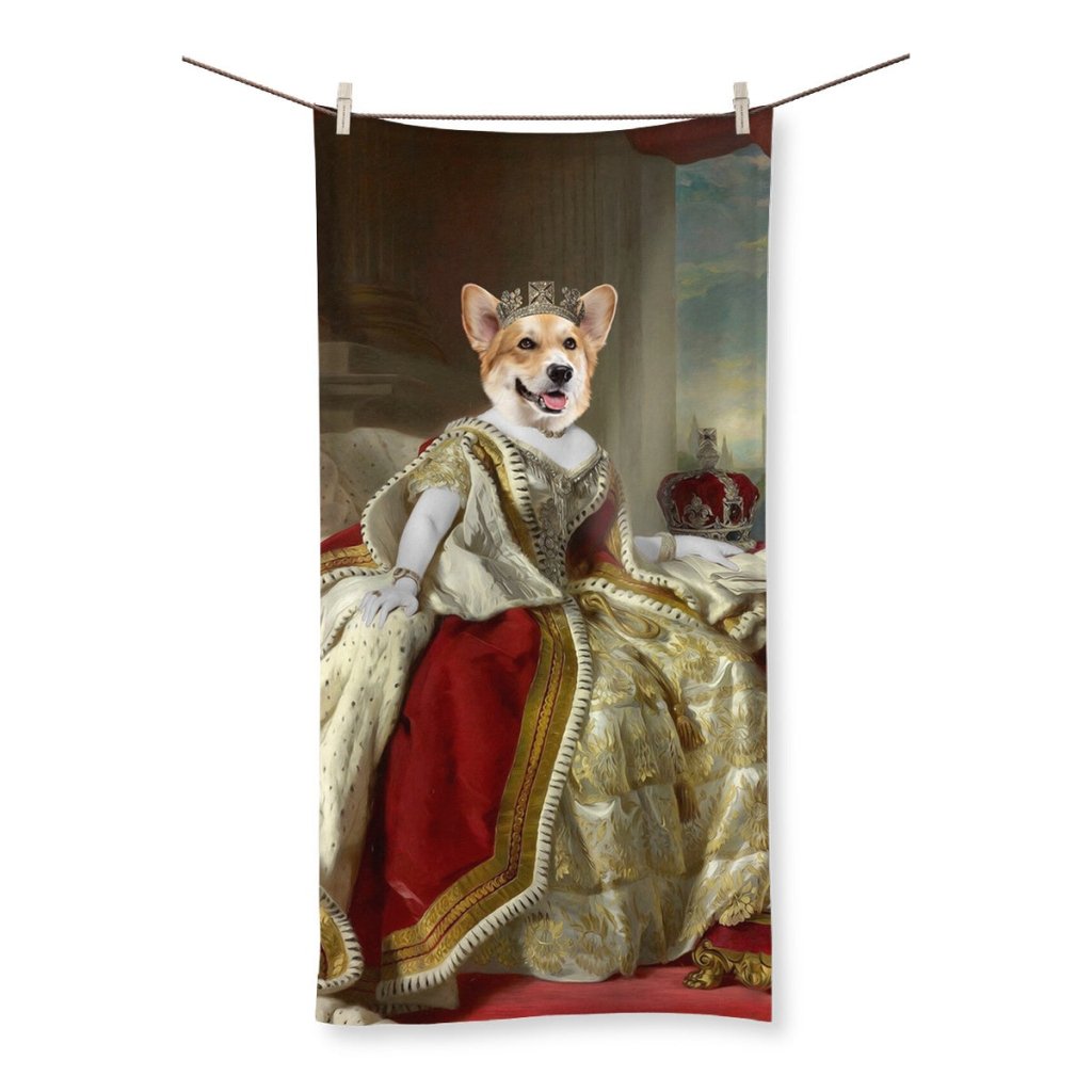 The Queen: Custom Pet Towel - Paw & Glory - Dog Portraits - Pet Portraits