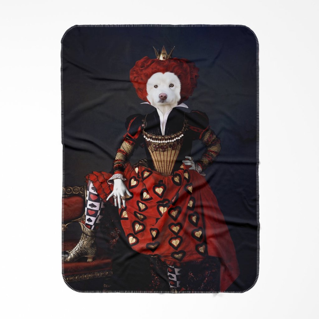 The Queen Of Hearts: Custom Pet Blanket - Paw & Glory - Dog Portraits - Pet Portraits