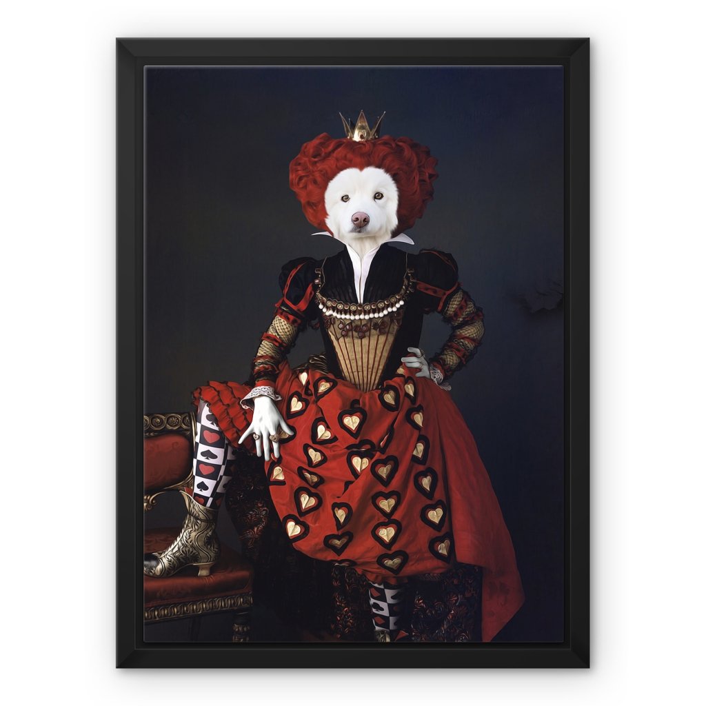 The Queen Of Hearts: Custom Pet Canvas - Paw & Glory - Dog Portraits - Pet Portraits