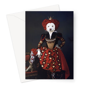 The Queen Of Hearts: Custom Pet Greeting Card - Paw & Glory - Dog Portraits - Pet Portraits