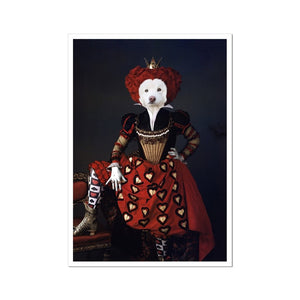 The Queen Of Hearts: Custom Pet Portrait - Paw & Glory - Dog Portraits - Pet Portraits