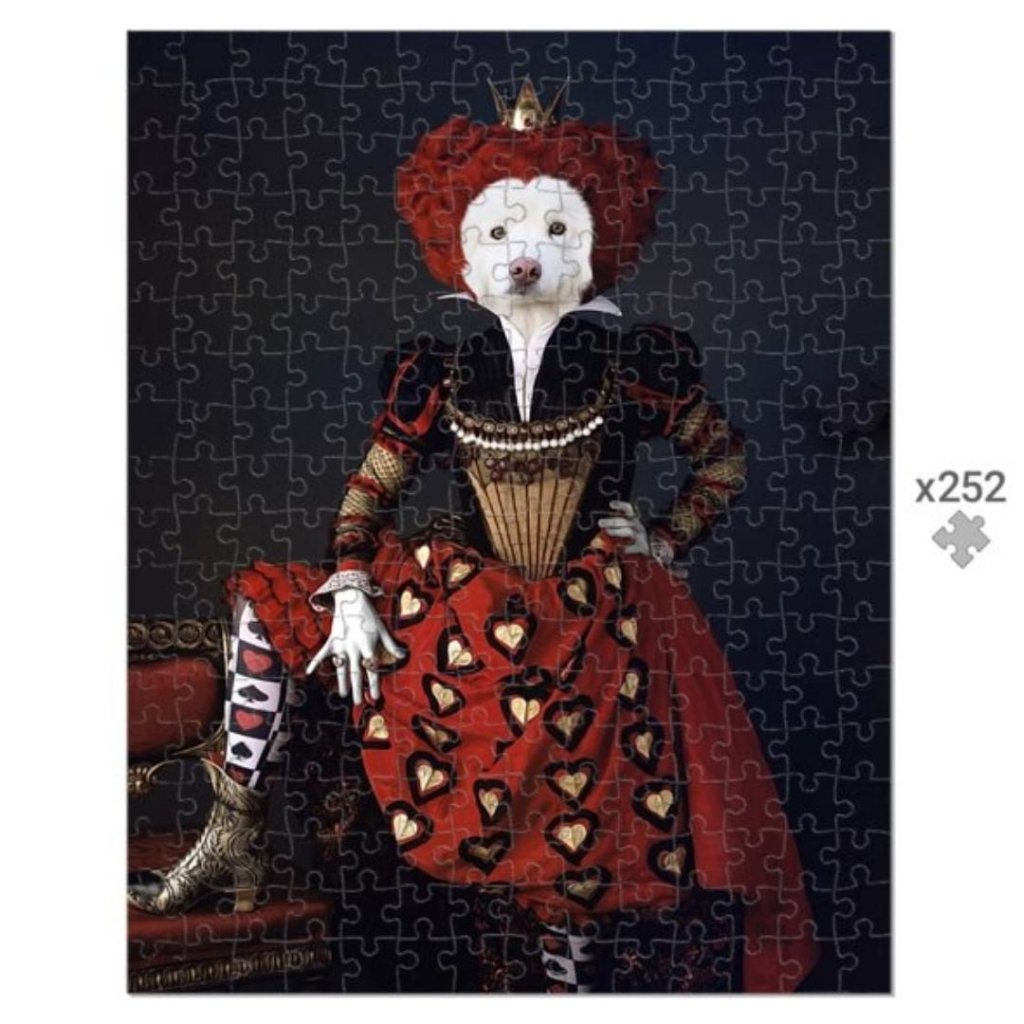 The Queen Of Hearts: Custom Pet Puzzle - Paw & Glory - Dog Portraits - Pet Portraits