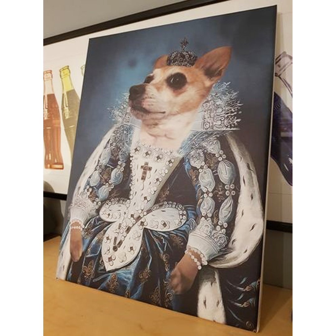 The Queen Regent: Custom Pet Canvas - Paw & Glory - Dog Portraits - Pet Portraits