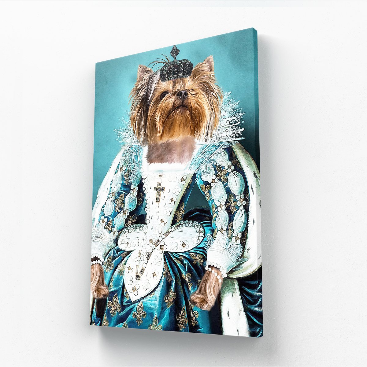 The Queen Regent: Custom Pet Canvas - Paw & Glory - Dog Portraits - Pet Portraits