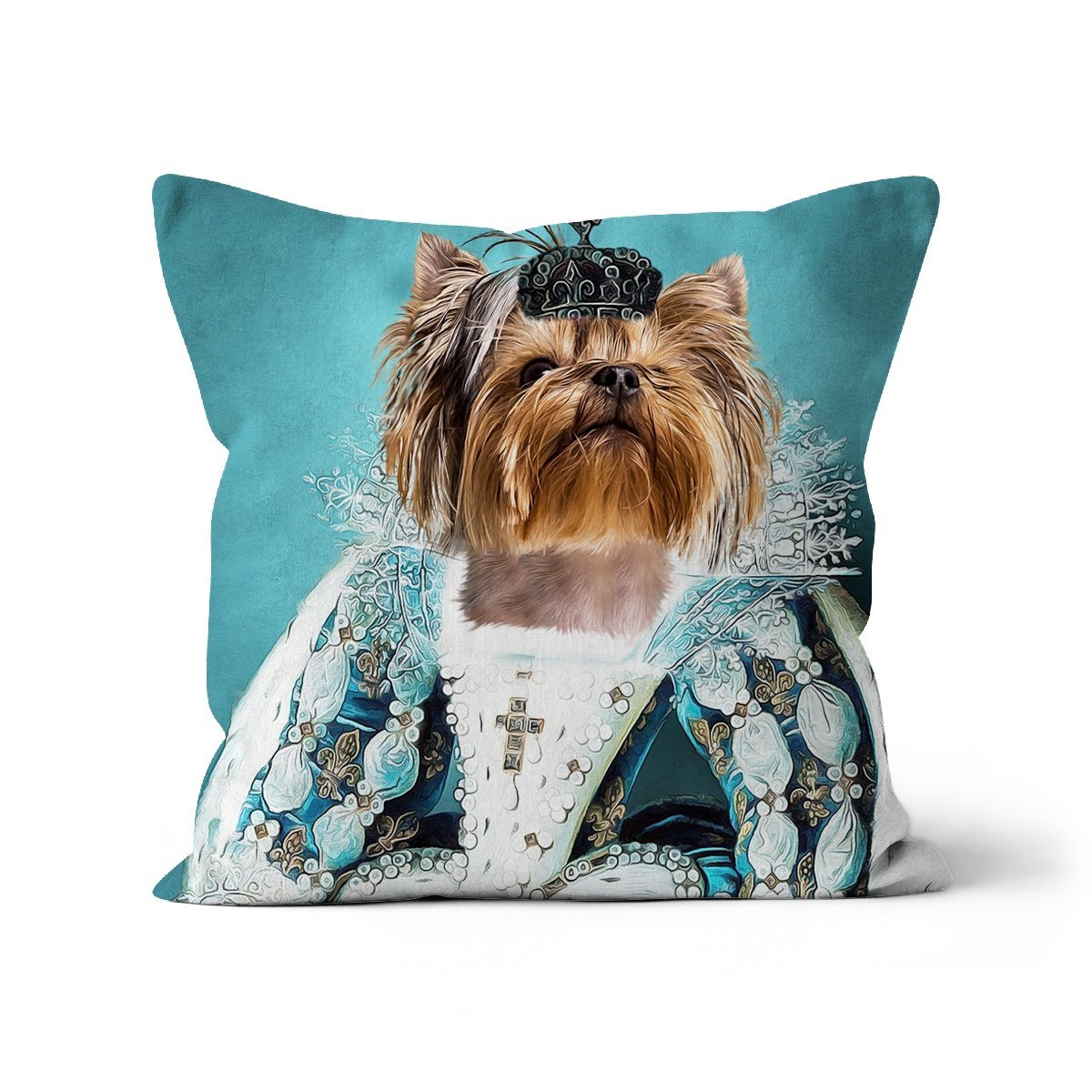 The Queen Regent: Custom Pet Pillow - Paw & Glory - Dog Portraits - Pet Portraits