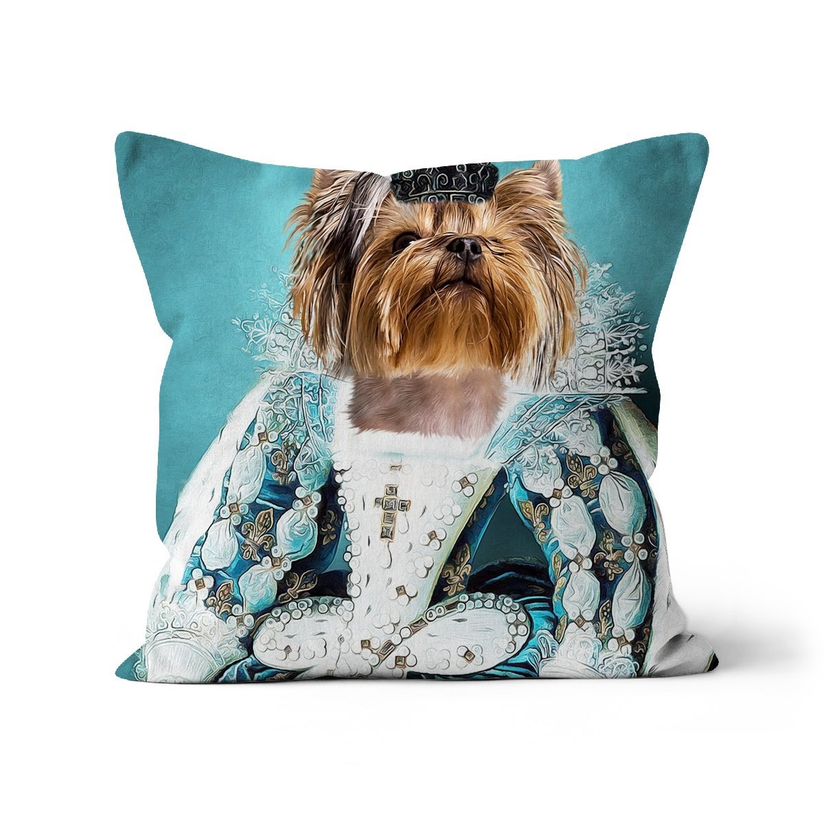 The Queen Regent: Custom Pet Pillow - Paw & Glory - Dog Portraits - Pet Portraits