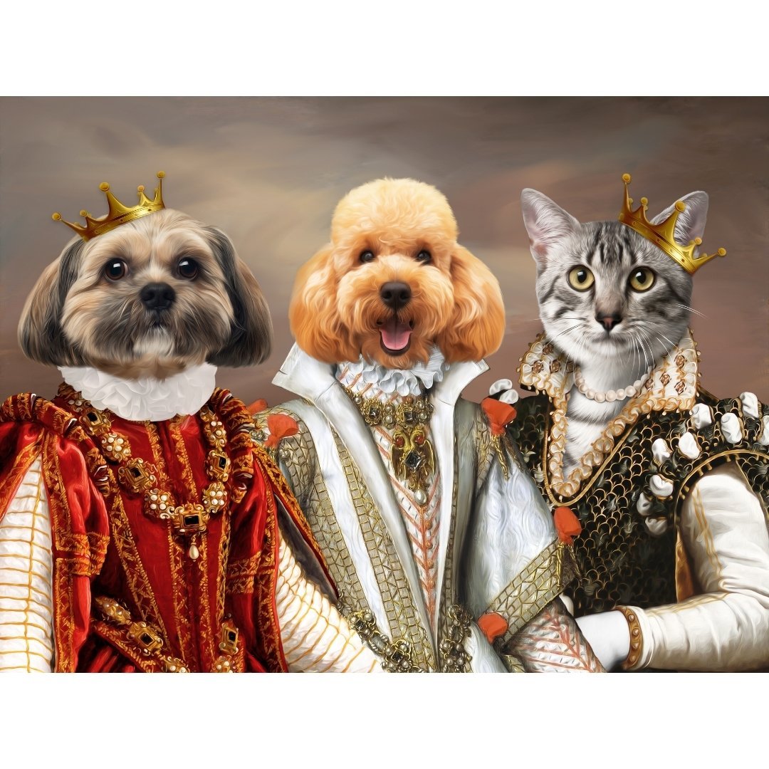 The Queens: Custom Digital Download Pet Portrait - Paw & Glory - Dog Portraits - Pet Portraits