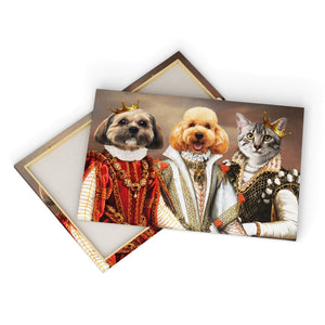 The Queens: Custom Pet Canvas - Paw & Glory - Dog Portraits - Pet Portraits