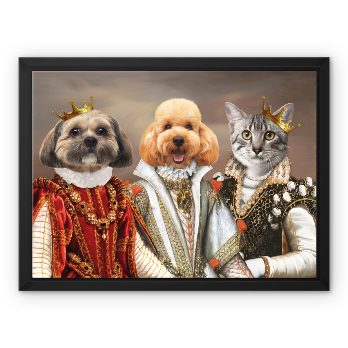 The Queens: Custom Pet Canvas - Paw & Glory - Dog Portraits - Pet Portraits