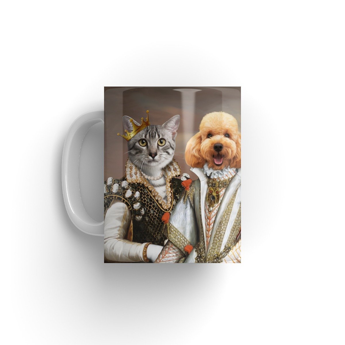 The Queens: Custom Pet Coffee Mug - Paw & Glory - Dog Portraits - Pet Portraits