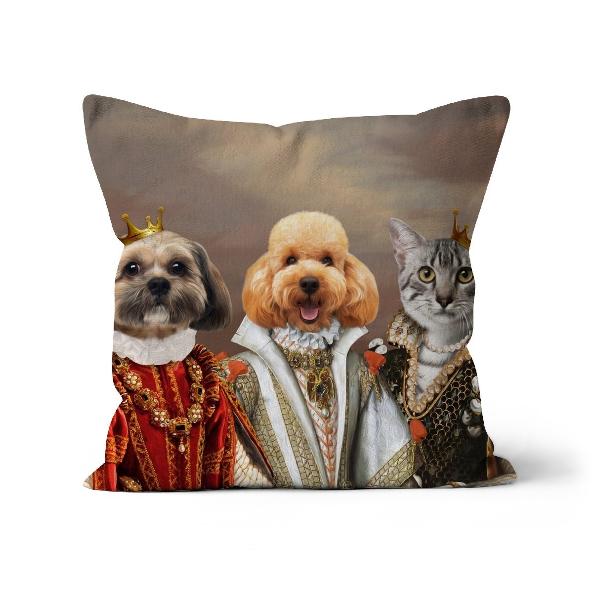 The Queens: Custom Pet Pillow - Paw & Glory - Dog Portraits - Pet Portraits